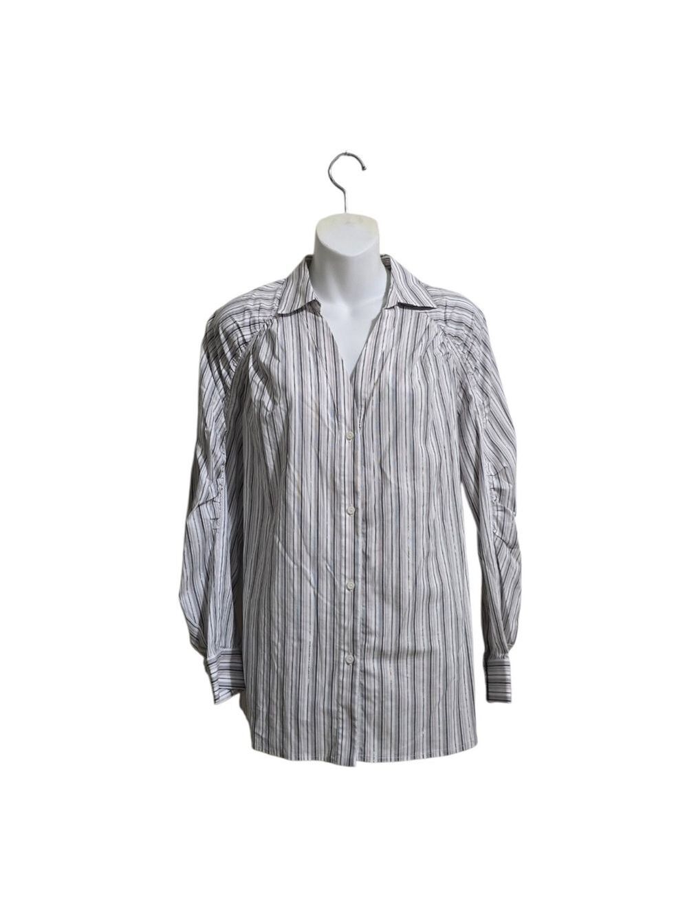 Brochu Walker The Tanner Stripe Button Up Blouse Sz S